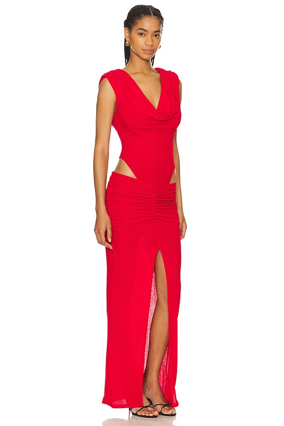 view 2 of 3 VESTIDO CAMINHO in Red