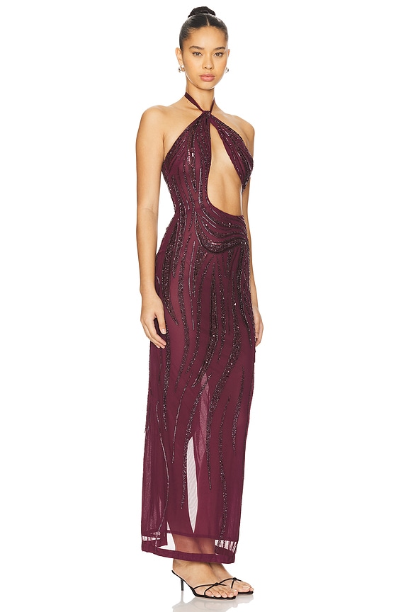 view 2 of 5 Lyra Maxi Dress in Dark Cherry