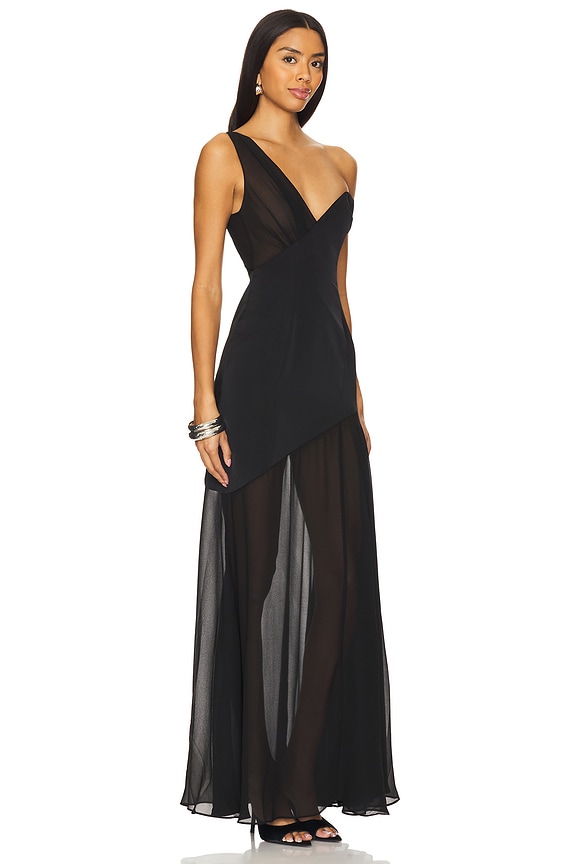 view 2 of 3 VESTIDO LARGO CECILY in Black