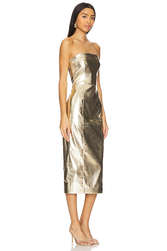 view 2 of 4 Nari Midi Dress in Gold