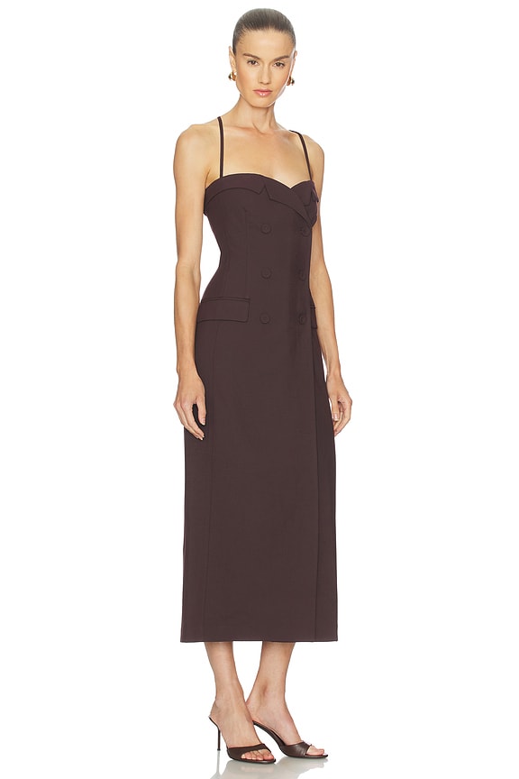 view 2 of 4 VESTIDO NOEME in Oxblood