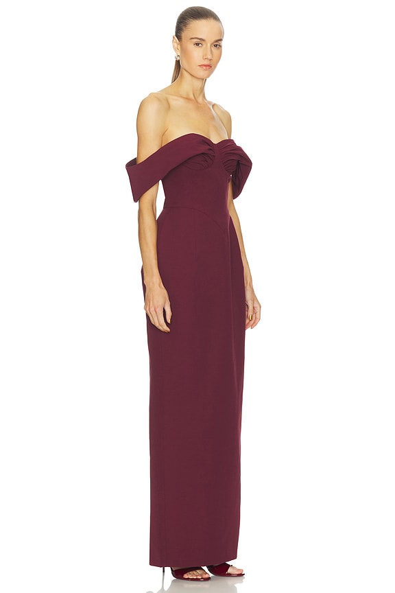 view 2 of 3 Carina Maxi Dress in Oxblood