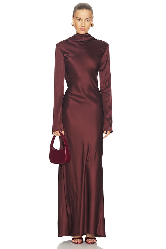 view 2 of 4 ROBE DE SOIRÉE CALENA in Chocolate Brown