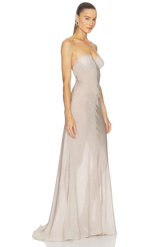 view 2 of 3 VESTIDO LARGO GIULIANA in Stone Stripe