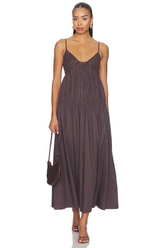 view 1 of 3 ROBE EVELISSE in Chocolate Brown