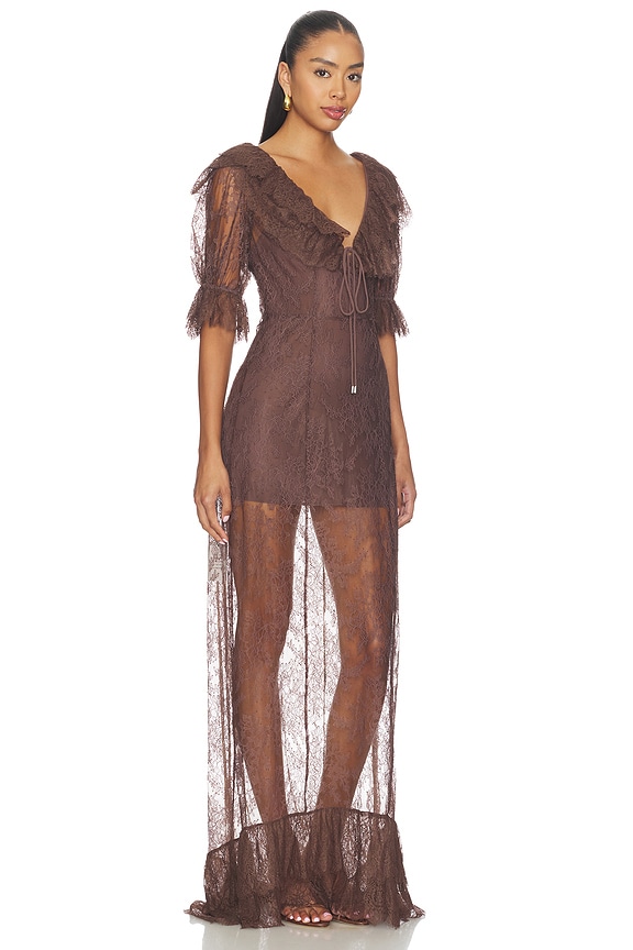 view 2 of 3 Fiorella Gown in Brown