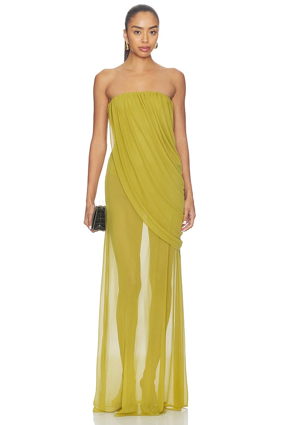 view 1 of 4 VESTIDO LARGO SAPHIRA in Green