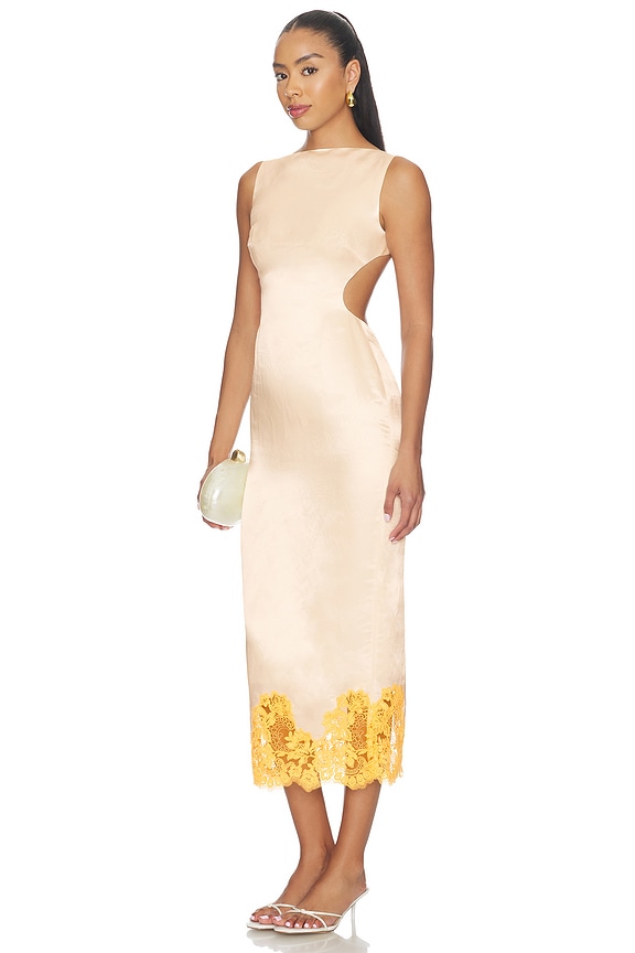 view 1 of 3 ROBE MIREYA in Ivory & Honey Yellow