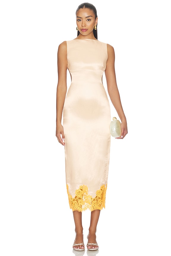 view 2 of 3 ROBE MIREYA in Ivory & Honey Yellow