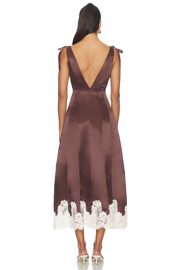 brown and ivory dress Camila Coelho Anahi Maxi in Chocolate & special-occasion-dress