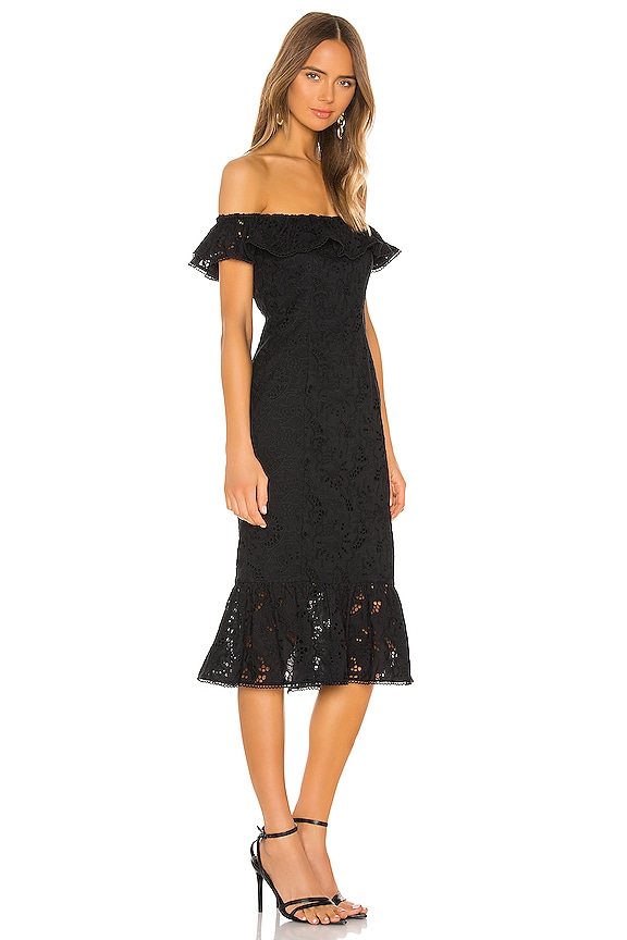 view 2 of 3 ROBE MI-LONGUE BREA in Black