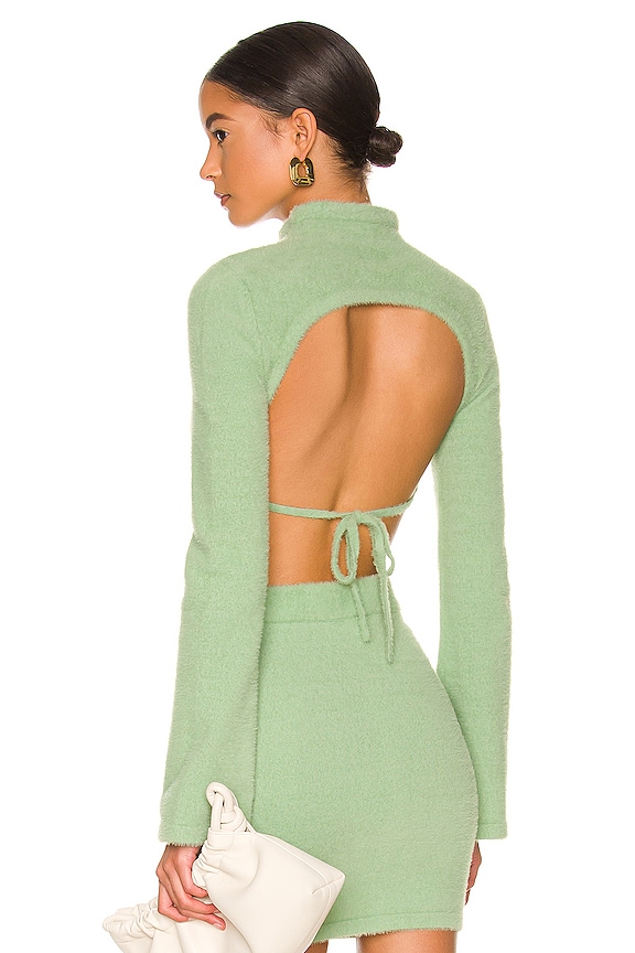 view 1 of 4 Raquel Cropped Sweater in Light Green