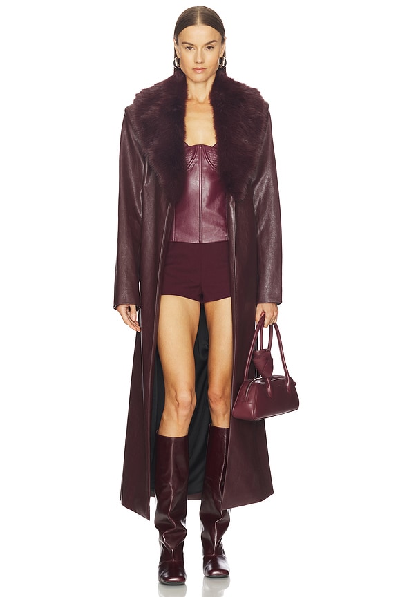 view 2 of 4 MANTEAU NALA in Oxblood