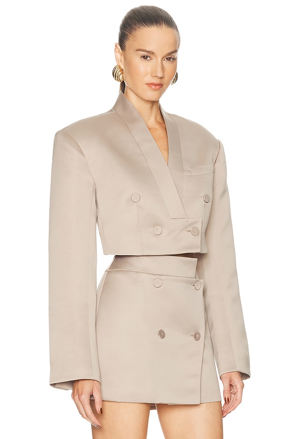 view 2 of 4 CHAQUETA MAROSA in Taupe