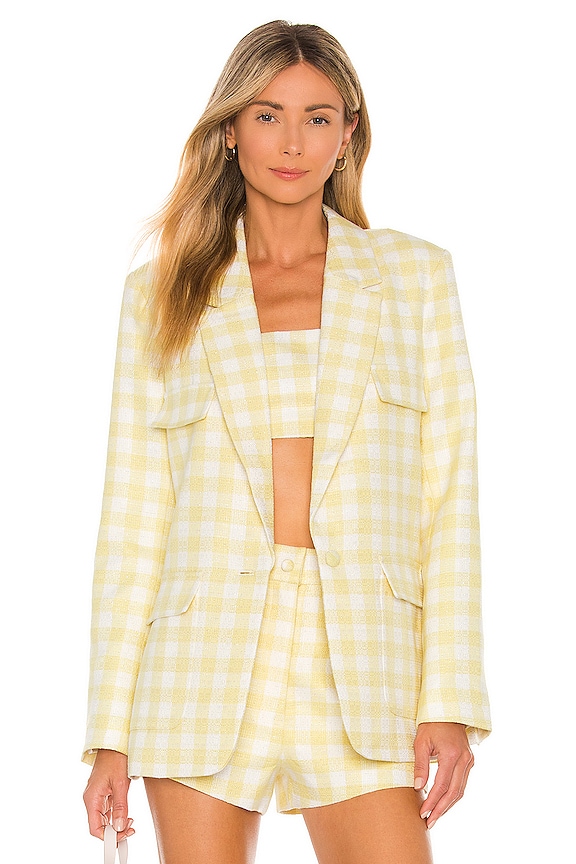 view 1 of 6 Dona Blazer in Yellow & White