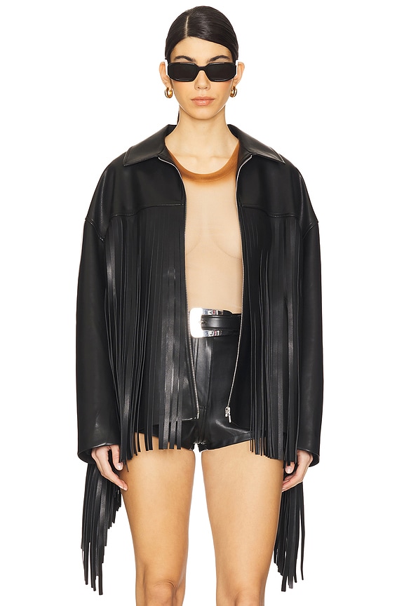 view 2 of 7 Iza Faux Leather Jacket in Black