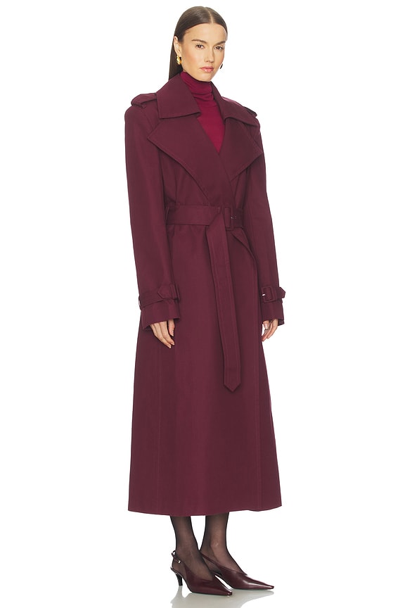 view 2 of 3 Eladia Coat in Bordeaux