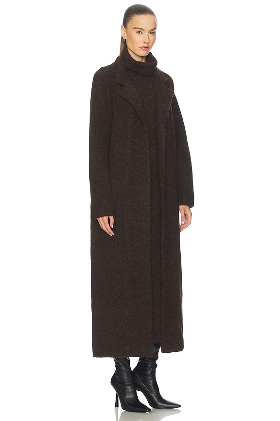 view 2 of 3 Jona Maxi Sweater Coat in Chocolate Brown