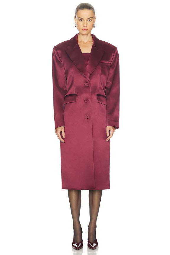 view 2 of 4 MANTEAU HALIEE in Oxblood