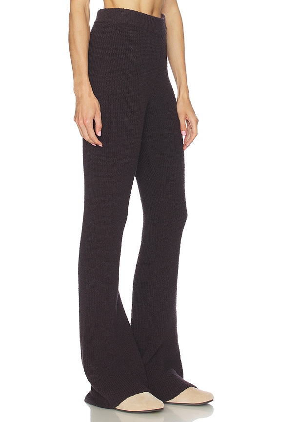 view 2 of 6 Nika Rib Pant in Chocolate Brown