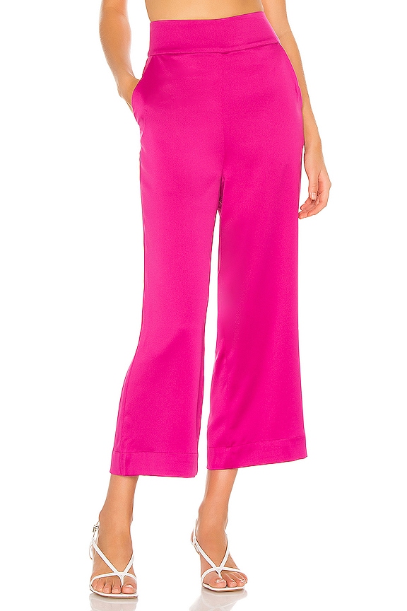 Camila Coelho Anya Crop Pant in Magenta | REVOLVE