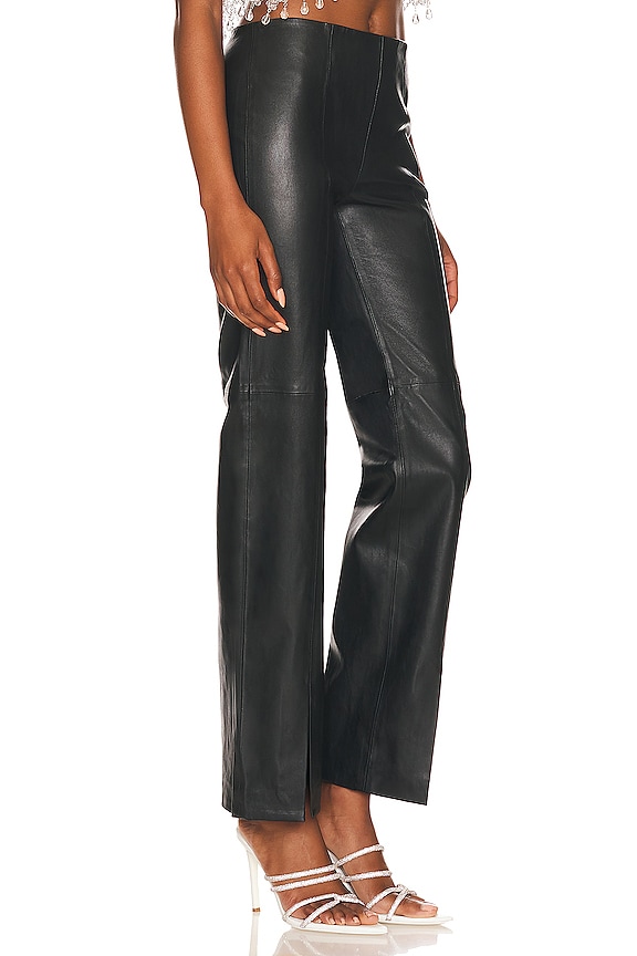 view 2 of 4 Cora Leather Pant in Black