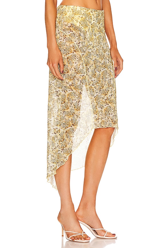 view 2 of 4 JUPE MIDI BELLORA in Yellow Butterfly