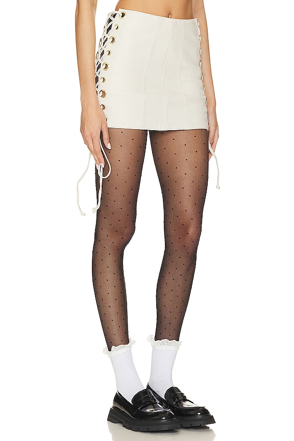 view 2 of 4 Juliana Leather Mini Skirt in Ivory