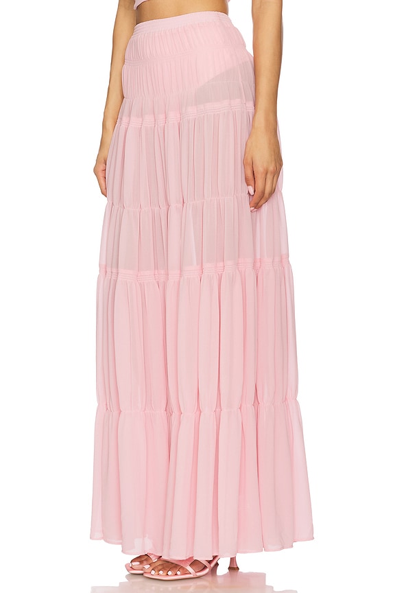 view 2 of 6 Yara Maxi Skirt in Baby Pink