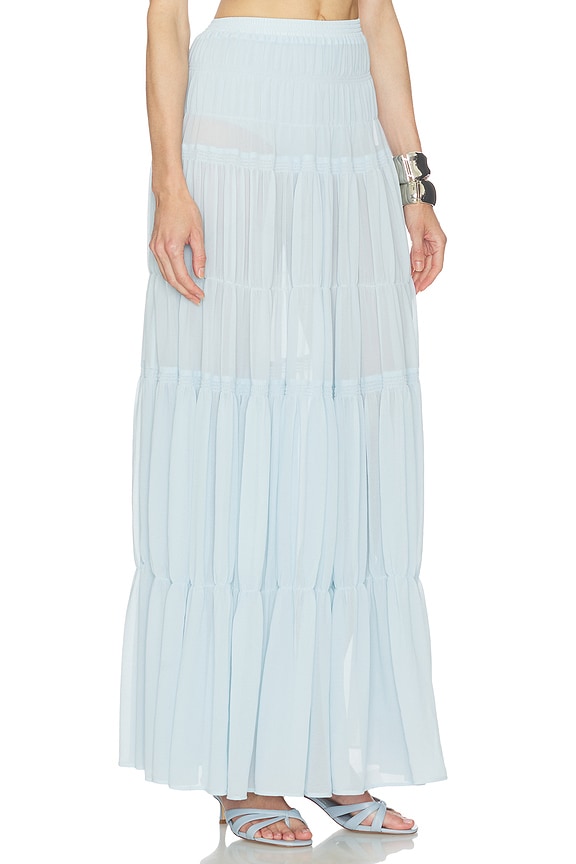 view 2 of 6 Yara Maxi Skirt in Light Blue