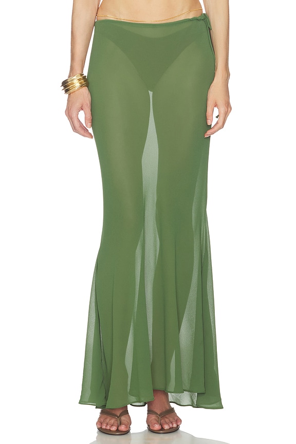 view 1 of 6 Carlisle Maxi Skirt in Green