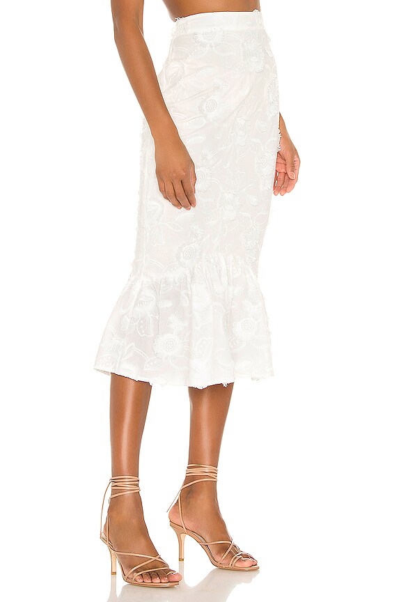 view 2 of 5 Marcella Midi Skirt in White