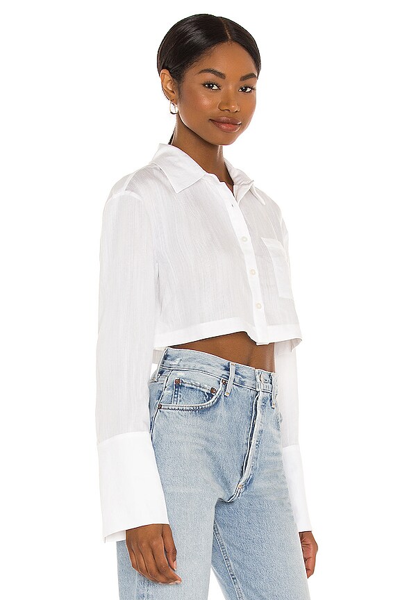 view 2 of 4 TOP CROPPED SAMIRA in White