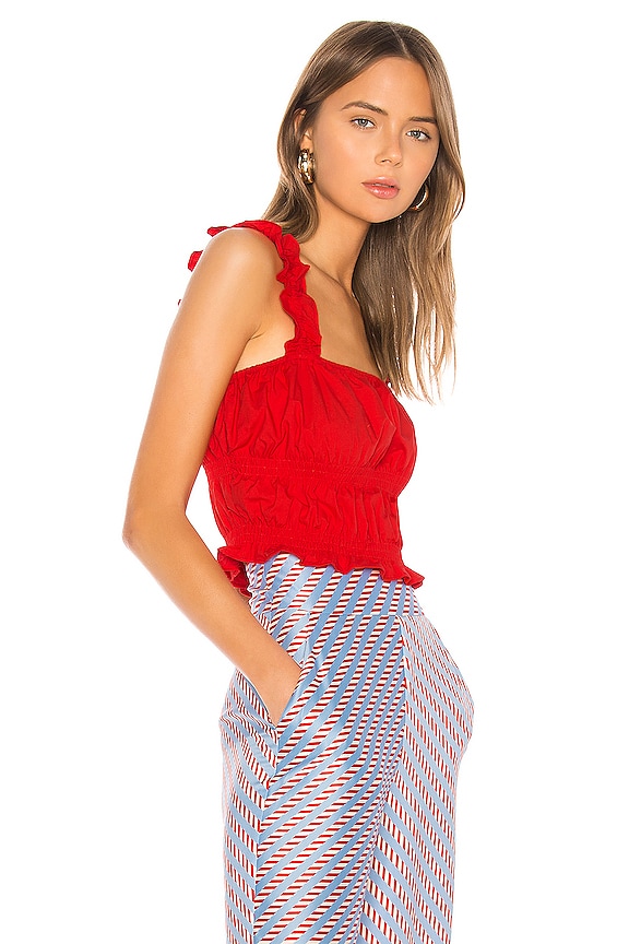 view 2 of 4 Eugenie Top in Red Scarlet