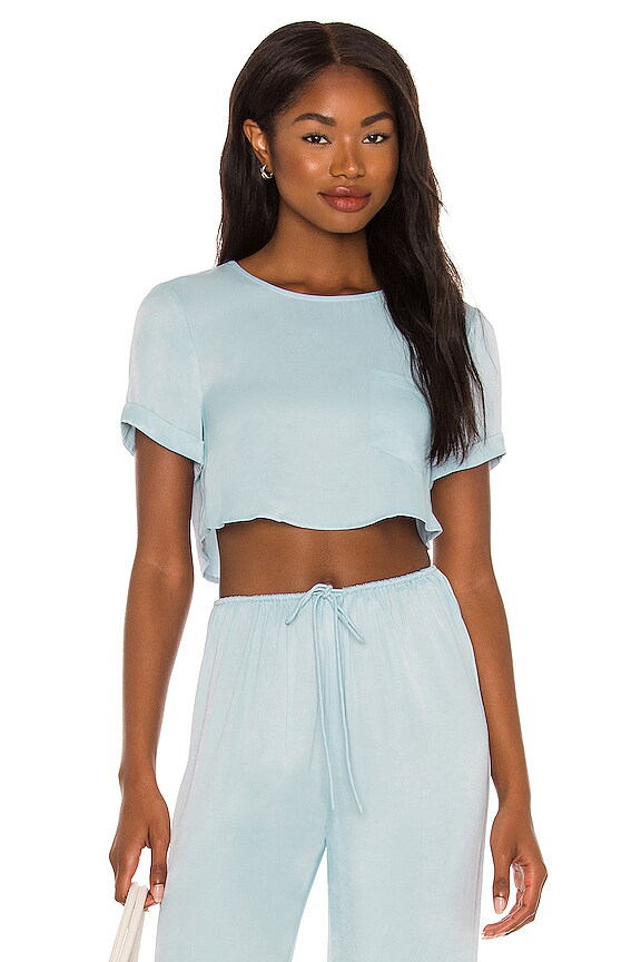view 1 of 4 Jolie Crop Tee in Pale Blue