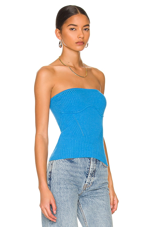 view 2 of 4 CAMILA Hazel Tube Top in Ibiza Blue