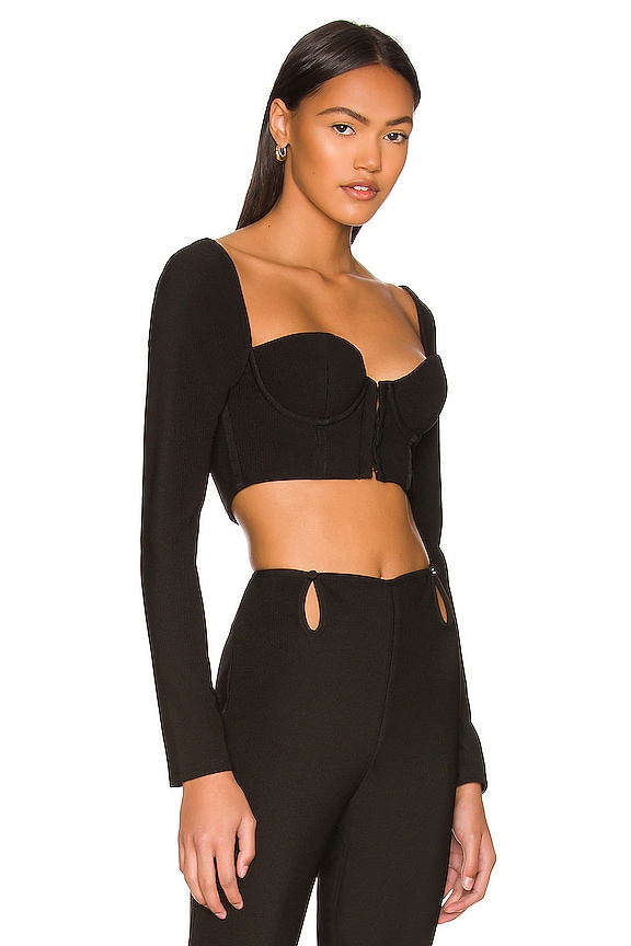 view 2 of 4 KORA 크롭 탑 in Black