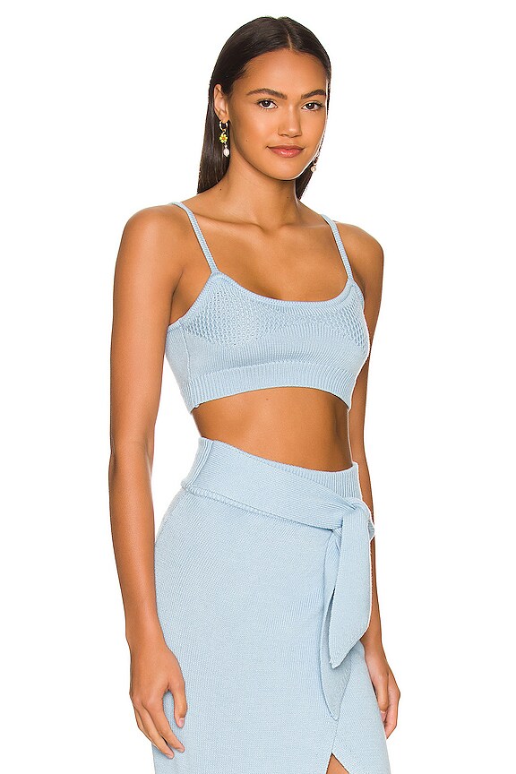 view 2 of 4 Mimmi Cropped Tank in Dusty Blue