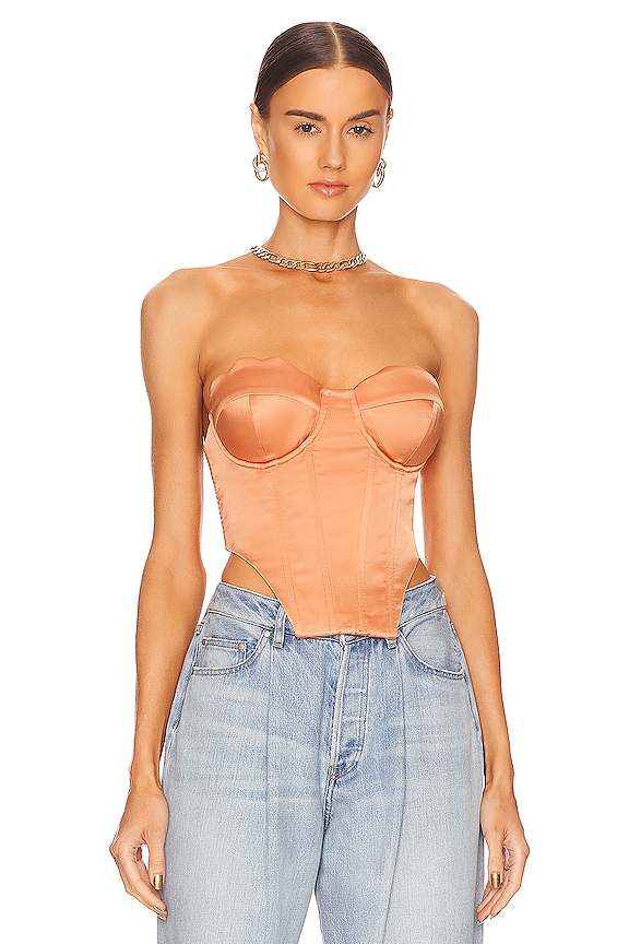view 1 of 4 Cassandra Corset in Peach