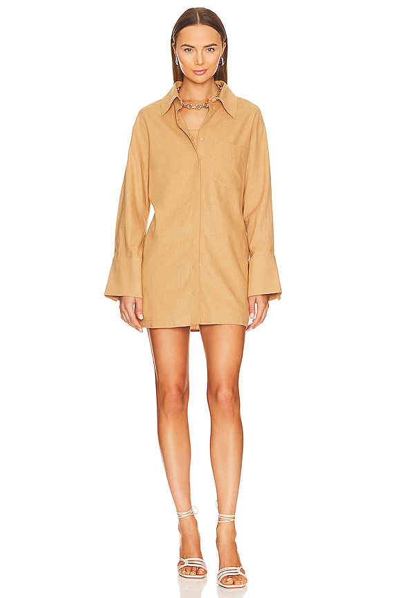 view 2 of 4 Reine Oversized Button Down in Sand