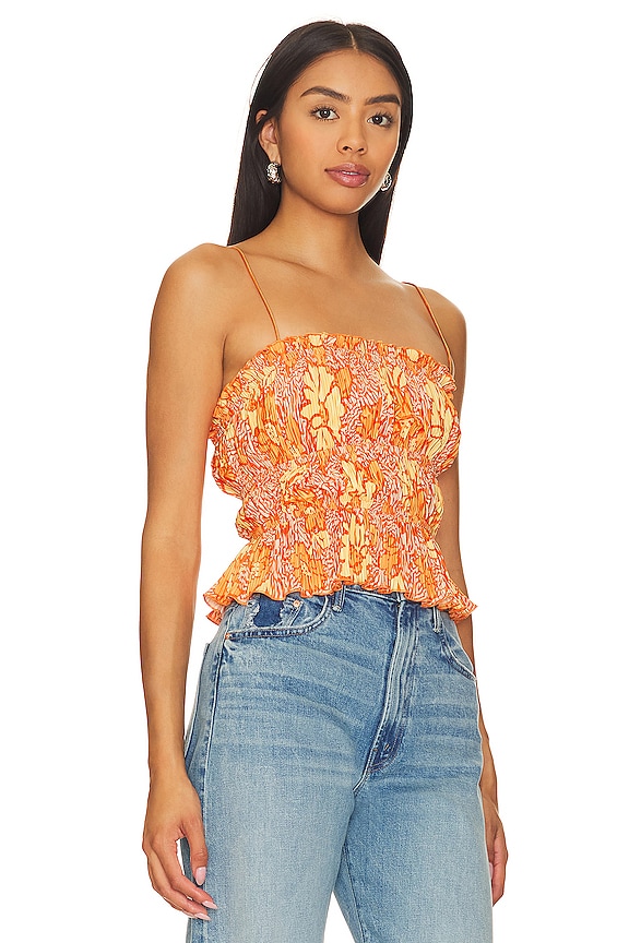 view 2 of 4 Mura Top in Orange Floral