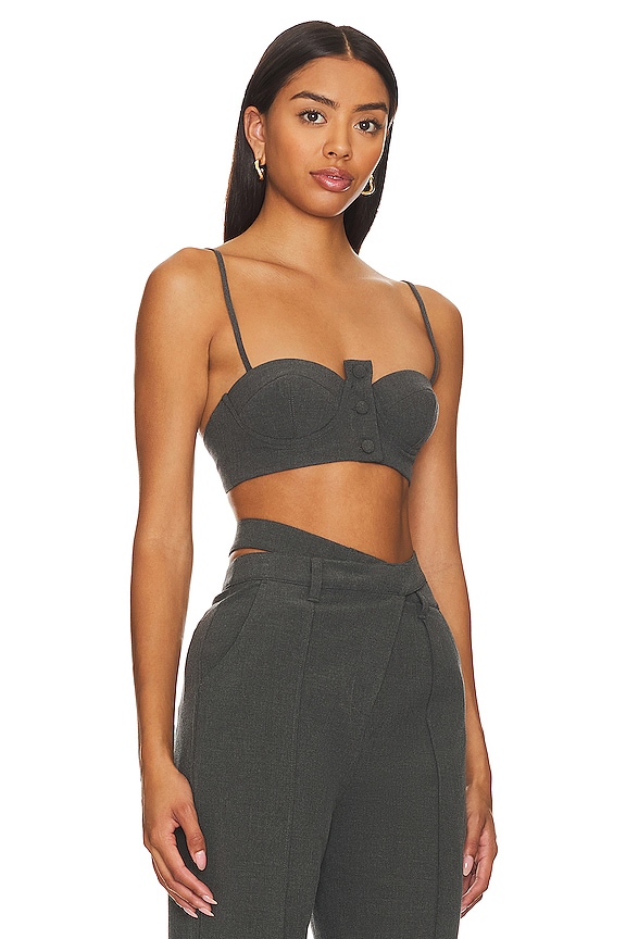 view 2 of 4 Lafayette Crop Top in Charcoal