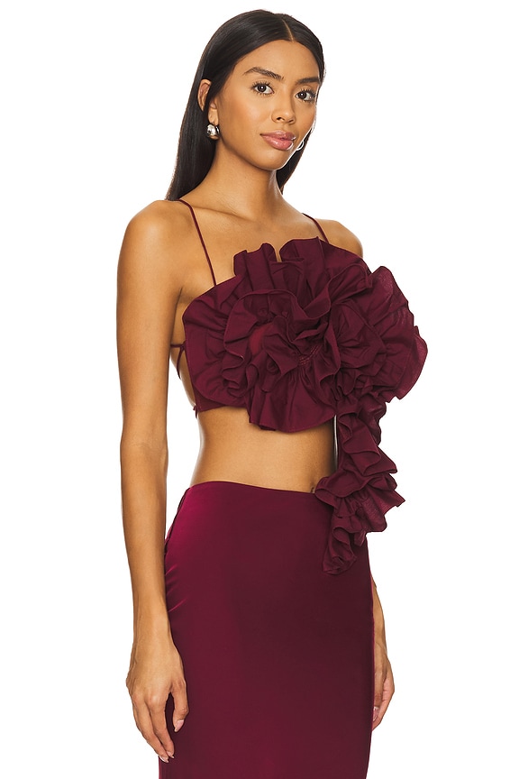 view 2 of 5 Hera Top in Oxblood Red