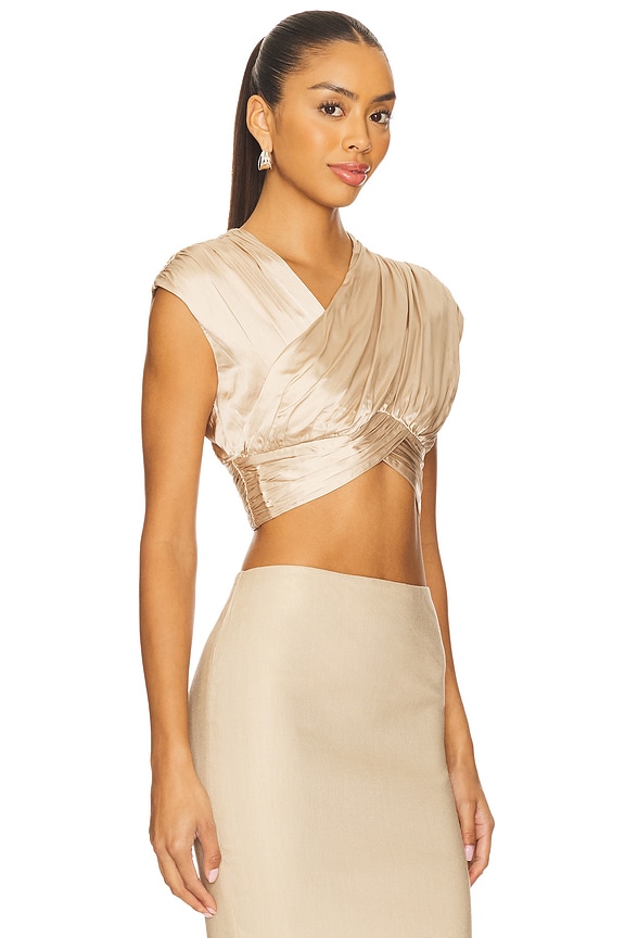 view 2 of 5 Delanie Top in Beige