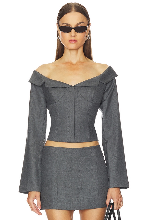 view 1 of 4 Arden Top in Charcoal