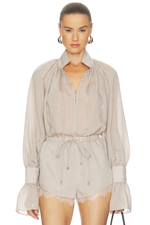 view 1 of 5 Amaya Top in Stone Stripe