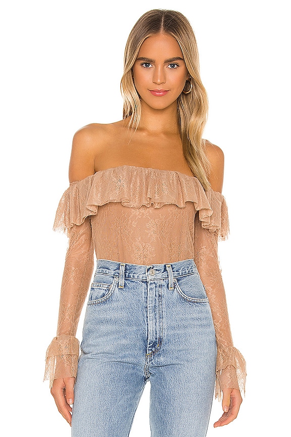 view 1 of 6 Paloma Bodysuit in Nude