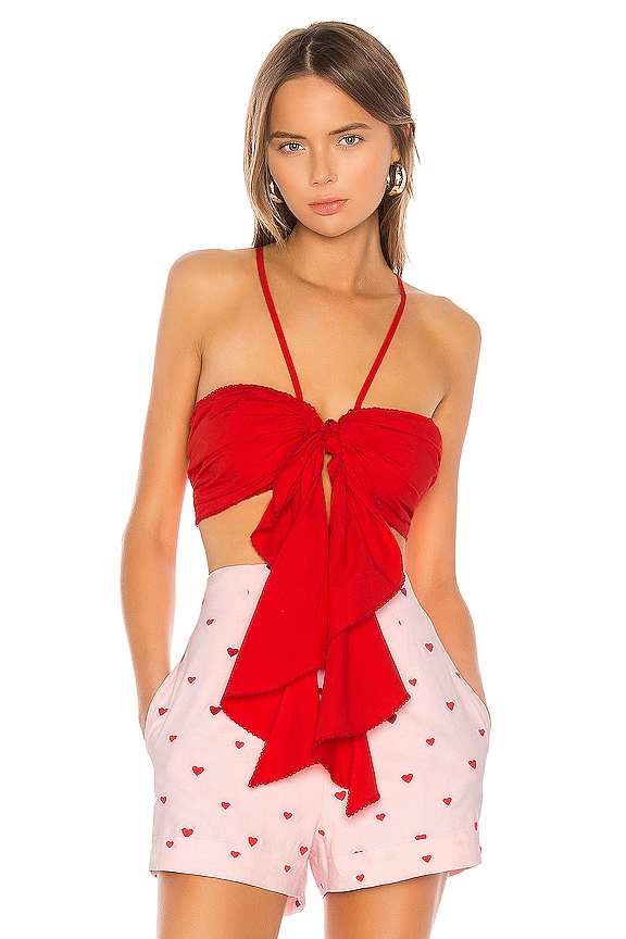 view 1 of 4 Madelyn Crop Top in Red Scarlet