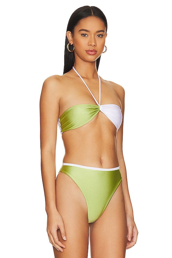 view 2 of 4 ТОП TALITA in Celery Green & White