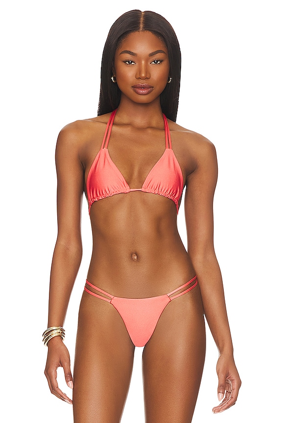 view 2 of 5 HAUT DE MAILLOT DE BAIN INDIRA in Coral Blush